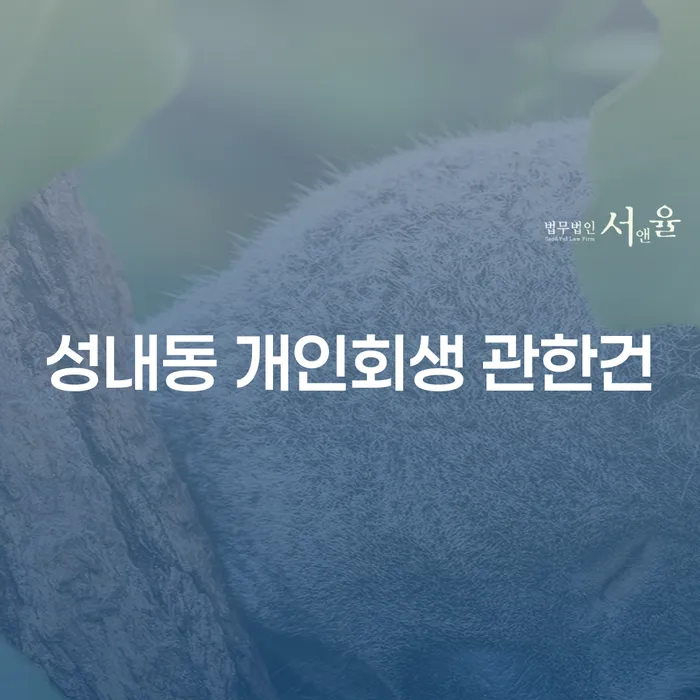 성내동 개인회생 관한건